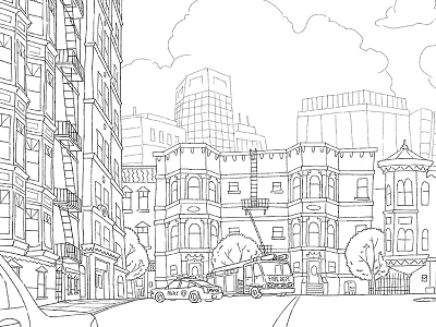 We bare bears cityscape by steve â lowtwait on