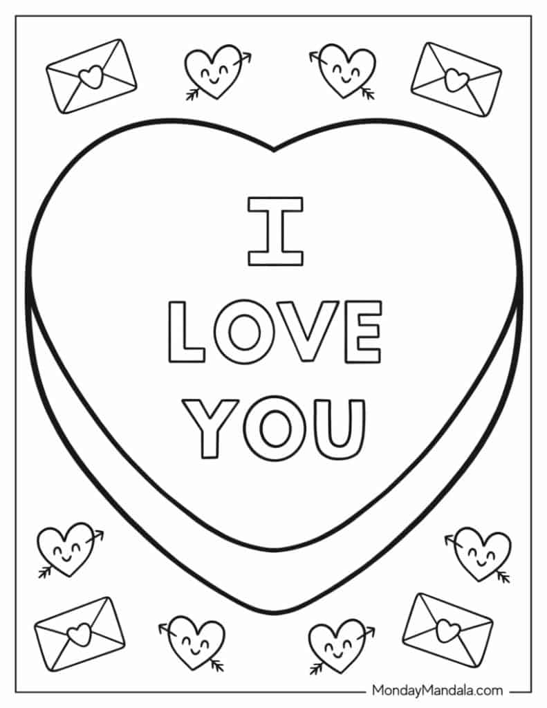 Heart coloring pages free pdf printables