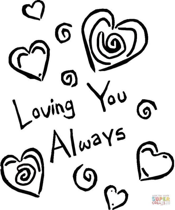 Loving you always coloring page free printable coloring pages love coloring pages valentines day coloring page heart coloring pages
