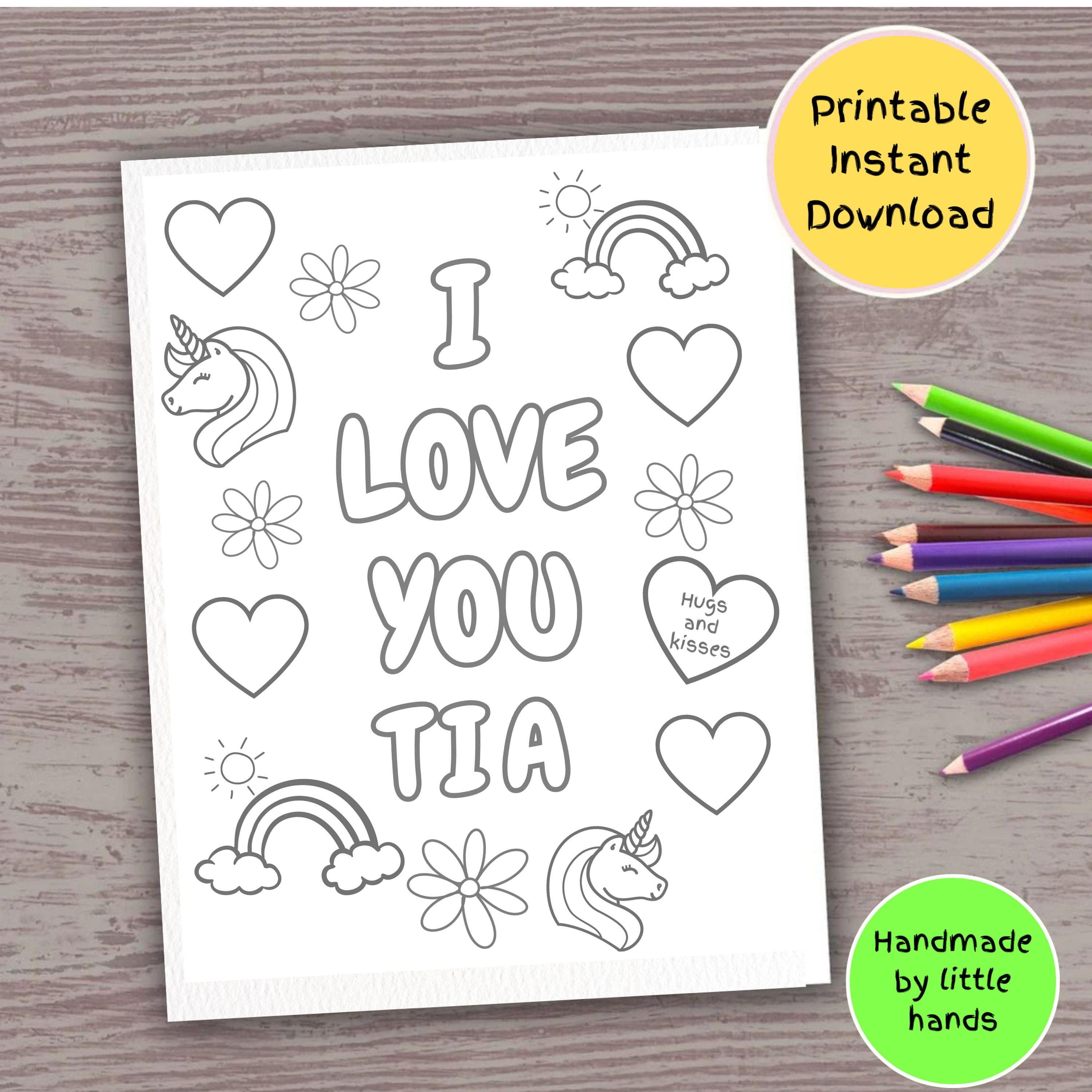 I love you tia printable coloring page for kids mothers day
