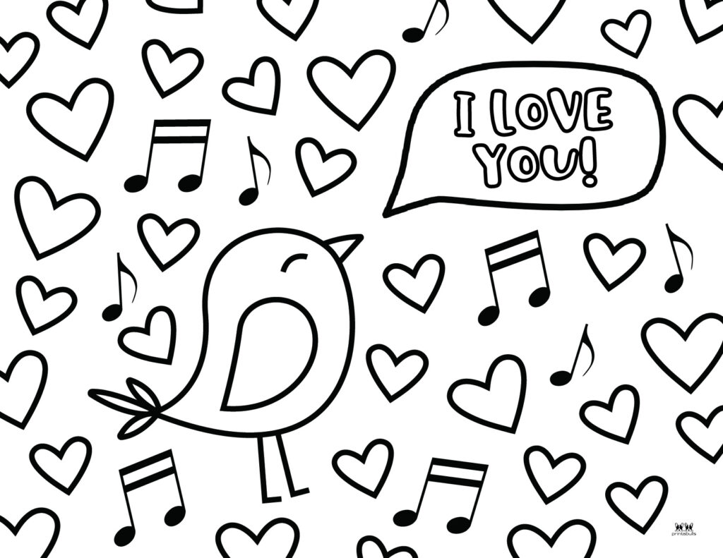 Love i love you coloring pages
