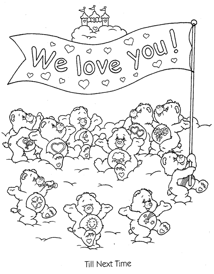 We love you colouring pages