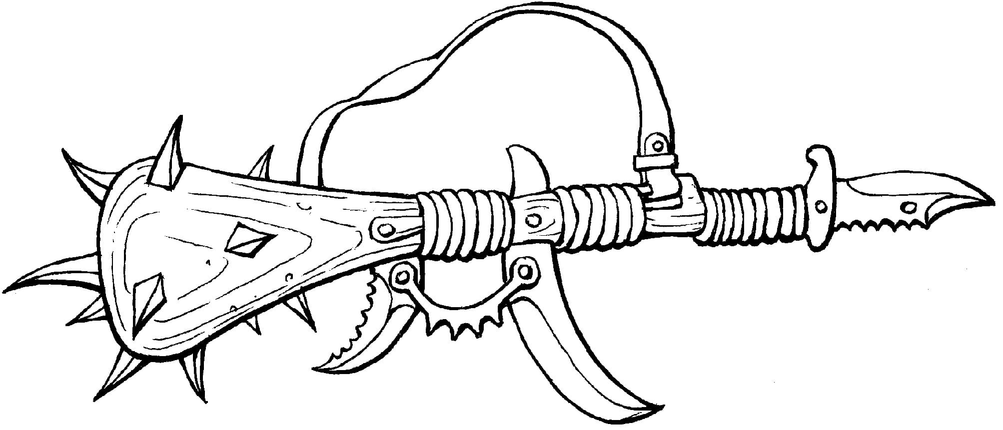 Weapon coloring pages