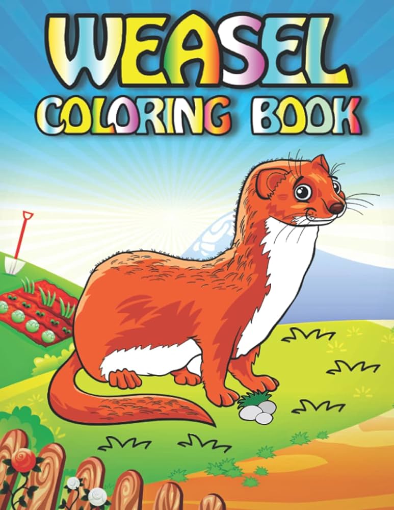 Weasel coloring book this book has amazing weasel stress relief and relaxation coloring pages light house dream books