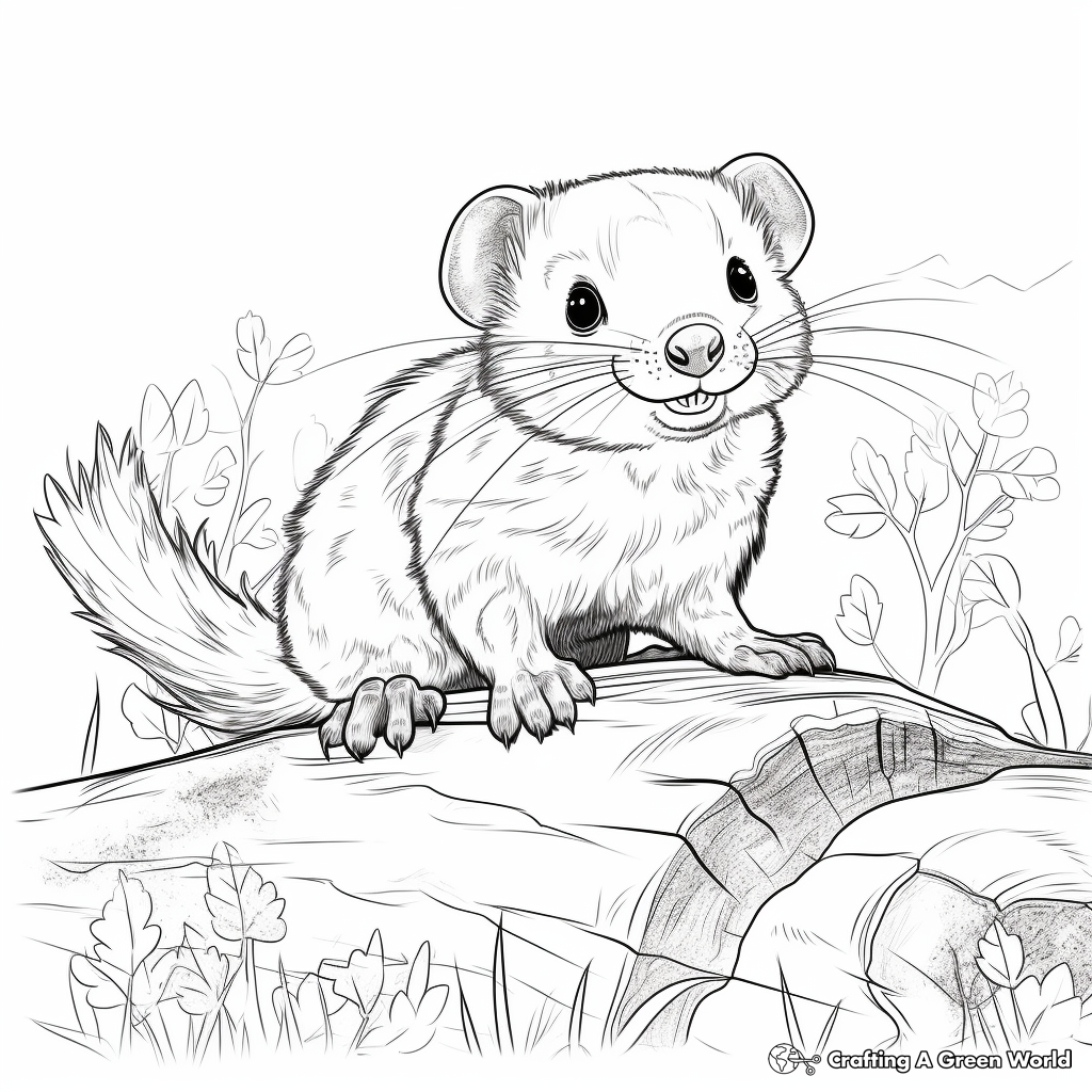Ferret coloring pages