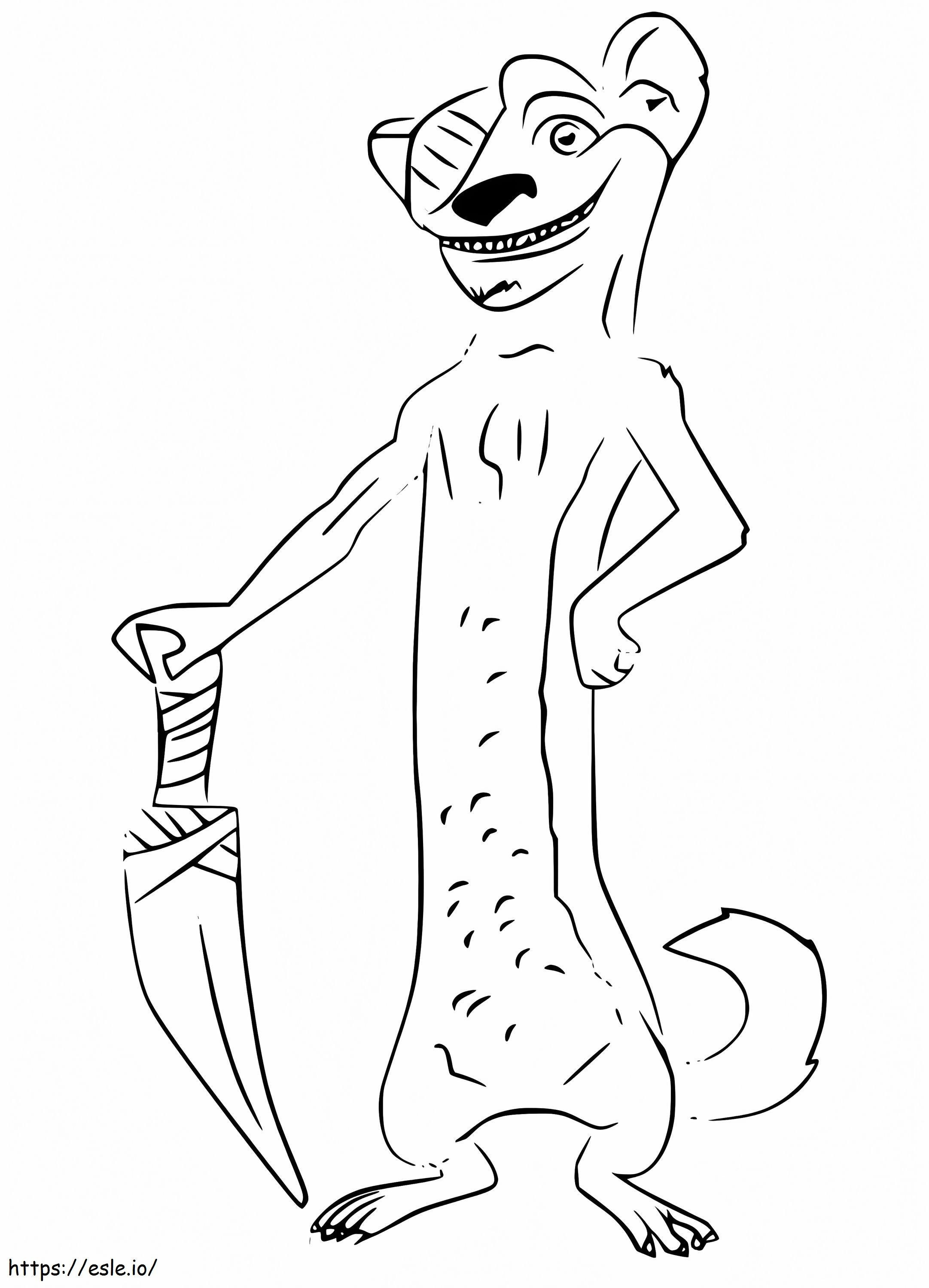 Pirate weasel coloring page
