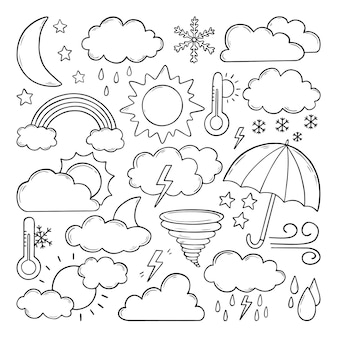 Weather coloring pages vectors illustrations for free download