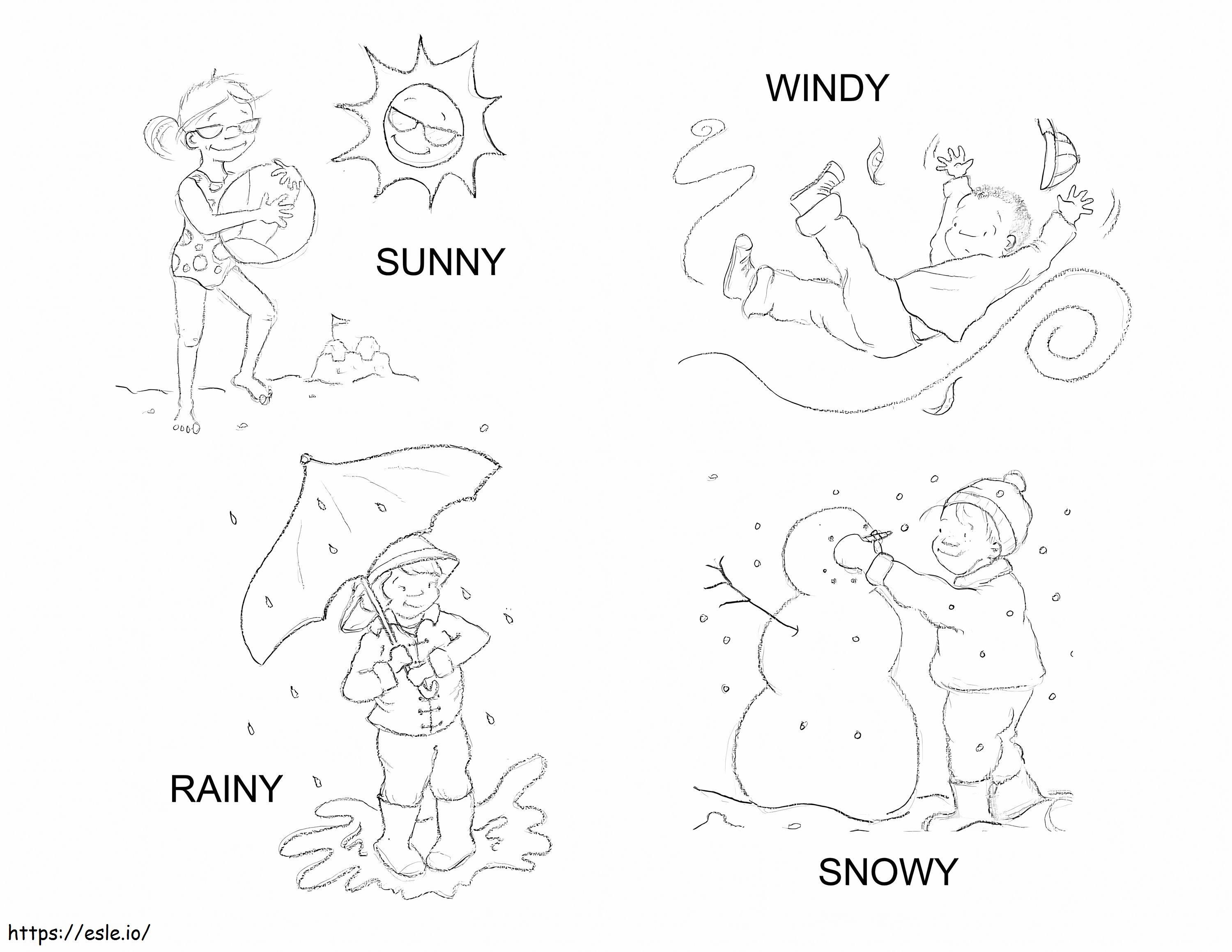 Free printable weather coloring page