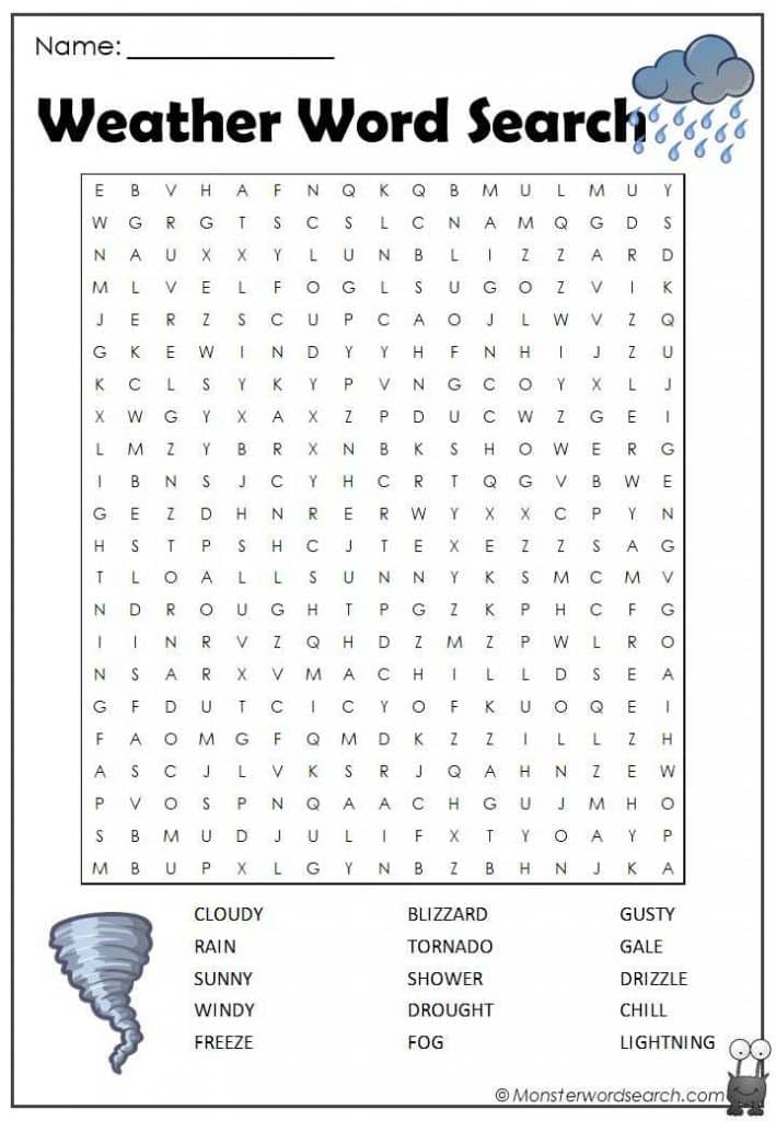 Weather word search