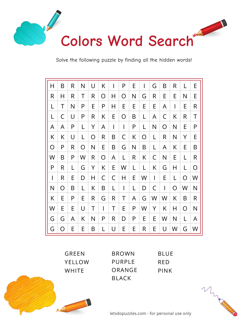 Free printable weather word search for kids