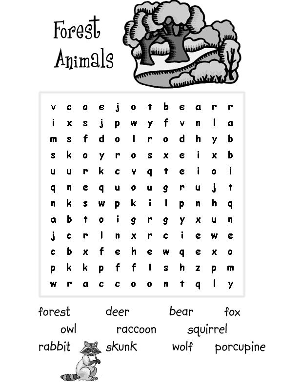 Easy word search for kids