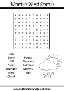 Weather puzzle sheets
