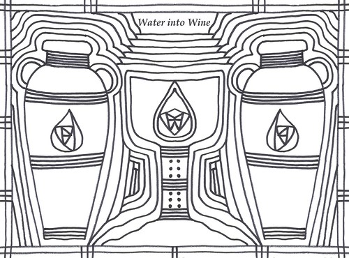 Jesus turns water into wine â stushie art