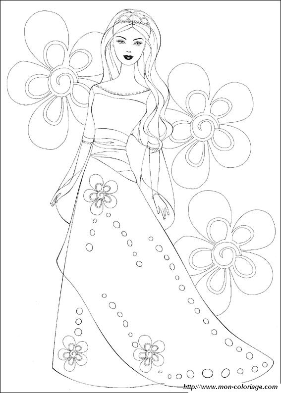 Coloring barbie page wedding barbie to print out or color online