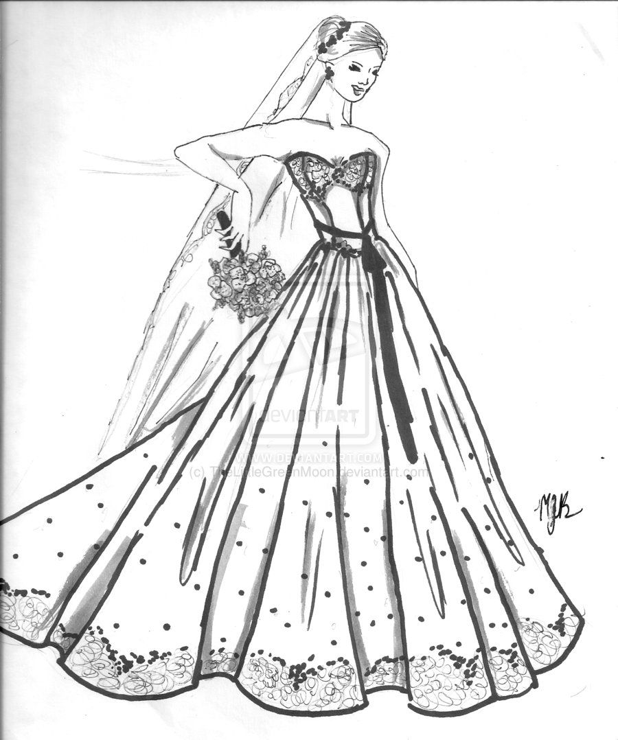 Barbie wedding dress barbie wedding wedding coloring pages