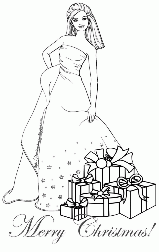 Barbie wedding coloring pages