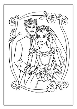 Printable marriage and wedding coloring pages celebrate love and mitment