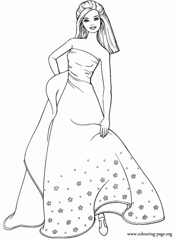 Get this printable barbie coloring pages for kids prtr