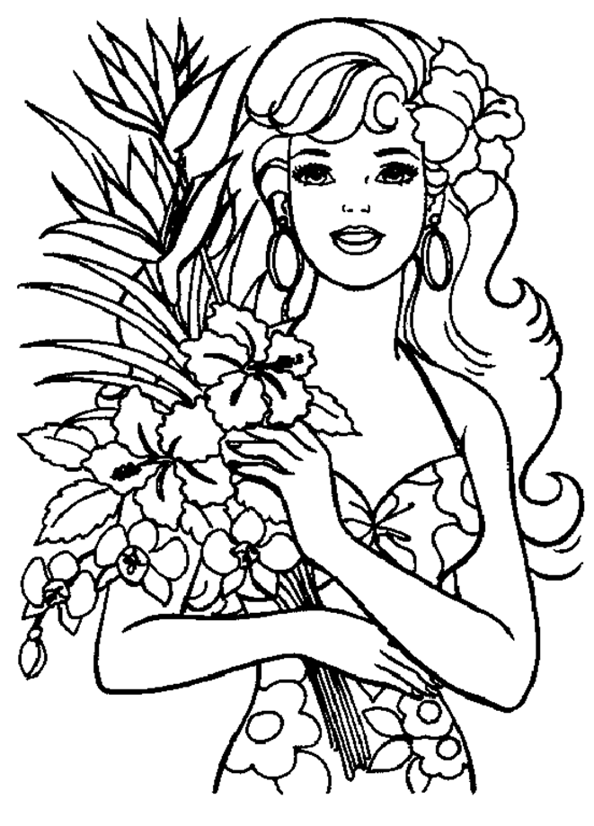 Barbie wedding coloring pages