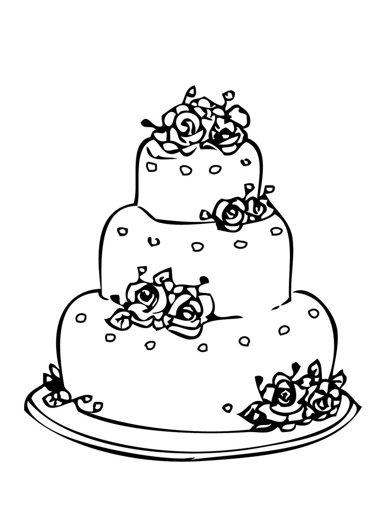 Wedding cake coloring page katie soltysiak