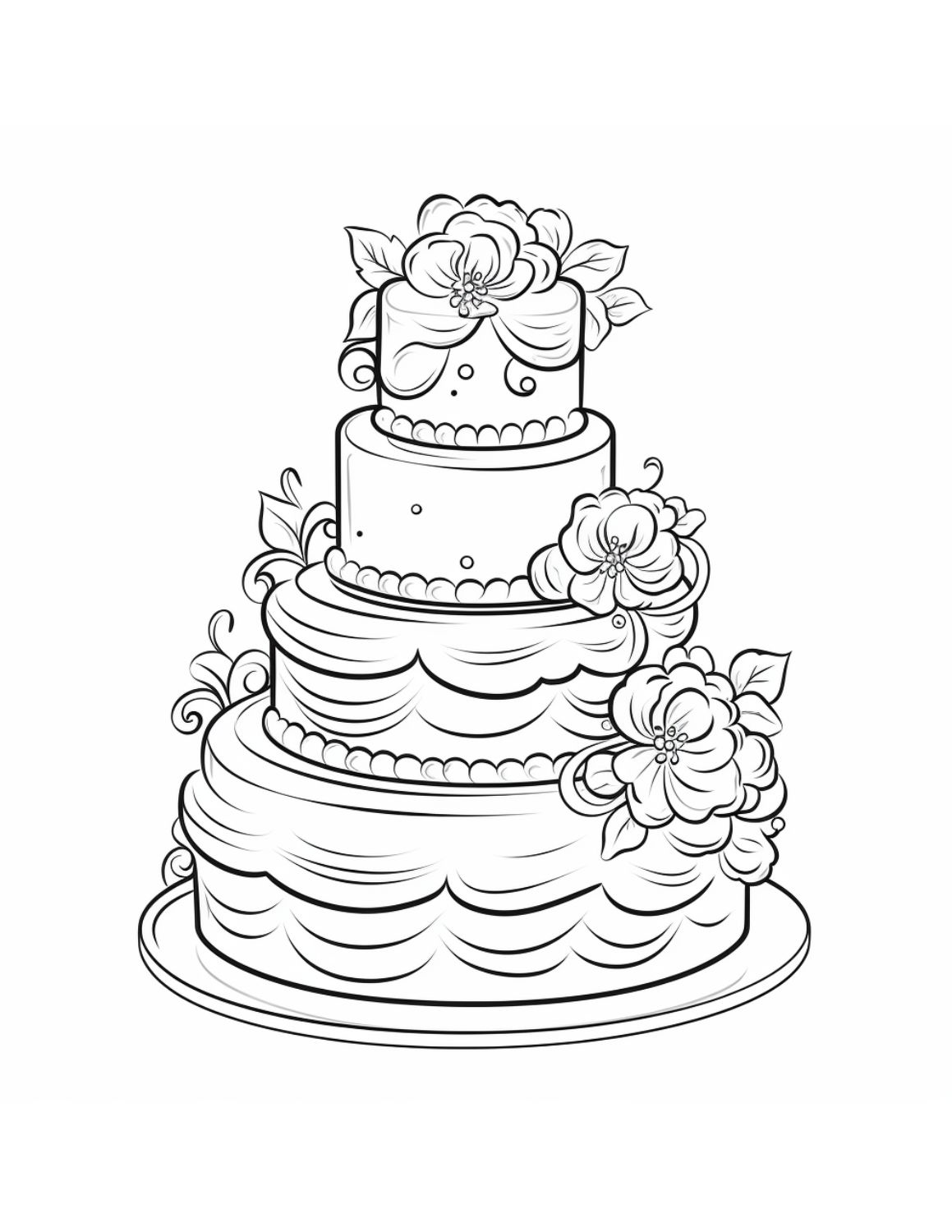 Free printable cake coloring pages for kids and adults skip to my lou