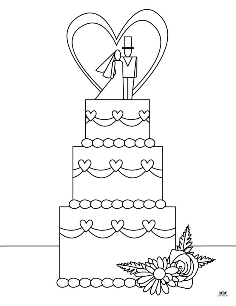 Cake coloring pages