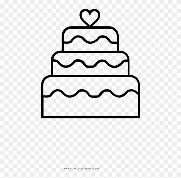 Free wedding cake coloring page