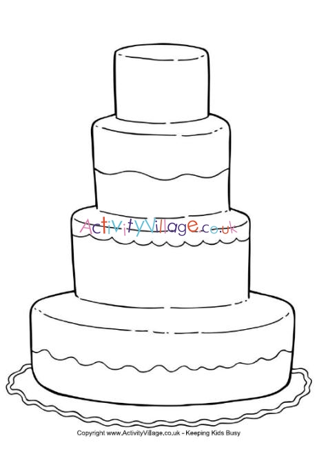 Wedding cake louring page
