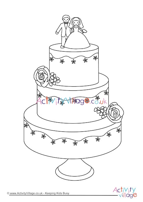 Wedding cake louring page