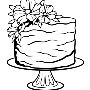 Wedding cake coloring pages printable for free download