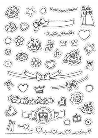 Wedding cake louring page