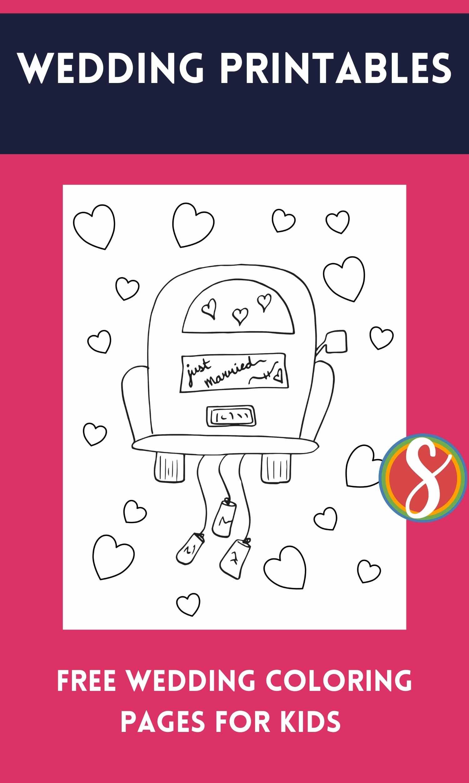 Free wedding coloring pages â stevie doodles