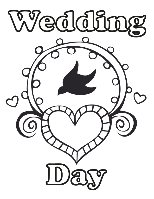 Wedding coloring pages