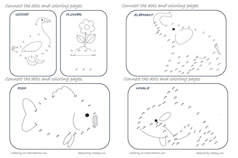 Connect the dots and coloring pages