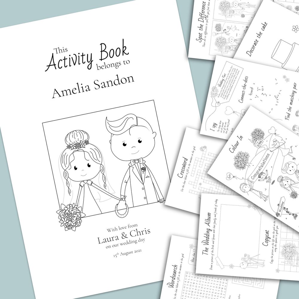 Wedding activity books