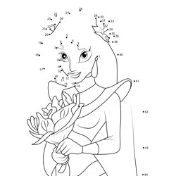Disney princess connect the dots printable worksheets