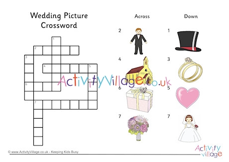 Wedding picture crossword