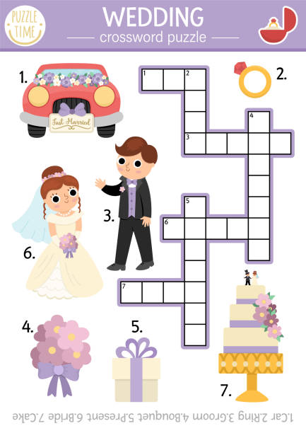 Wedding crossword stock photos pictures royalty