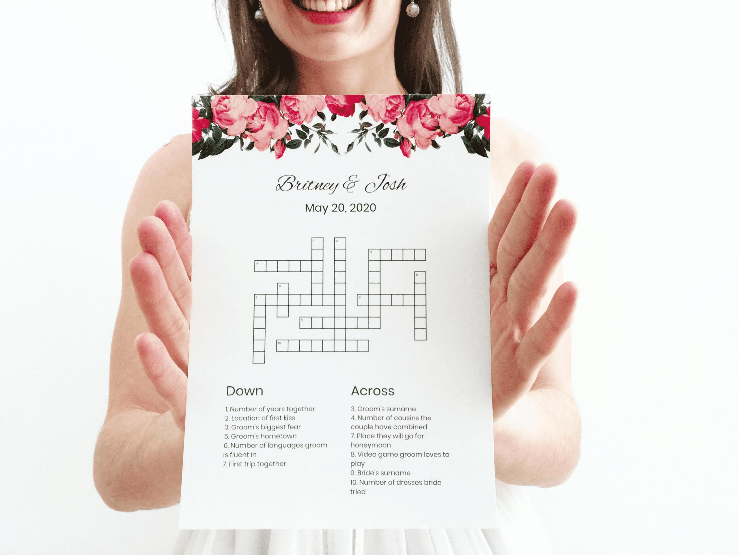 How to create a wedding crossword