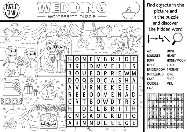 Wedding crossword stock photos pictures royalty