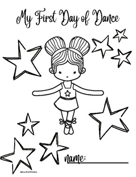 Freebie my first dance class coloring sheet by prima dance tpt