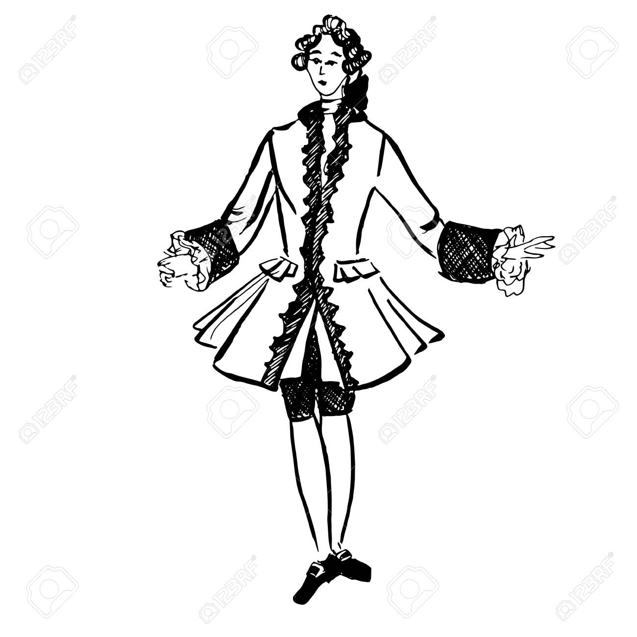 Colorful black and white pattern for coloring illustration of a man dancing an old dance minuet coloring pages for children and adults vector image wedding decoration circuit royalty free svg cliparts vectors