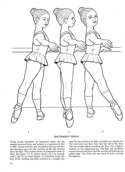 Ballet class coloring pages