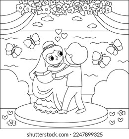 Bride groom colouring royalty