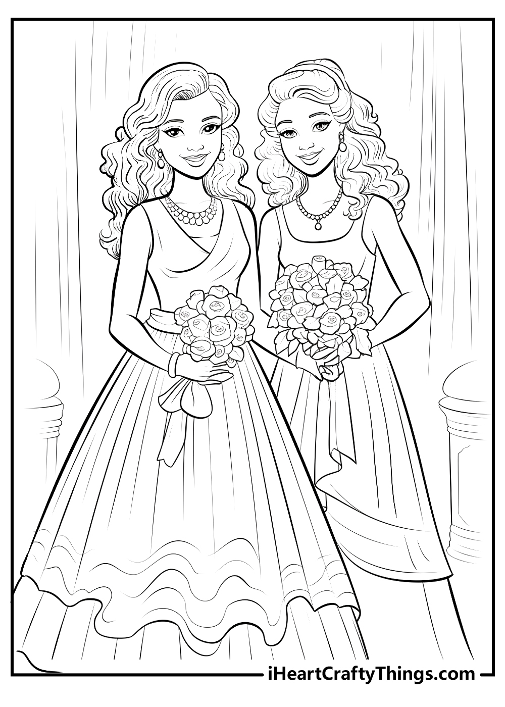 Printable wedding coloring pages updated