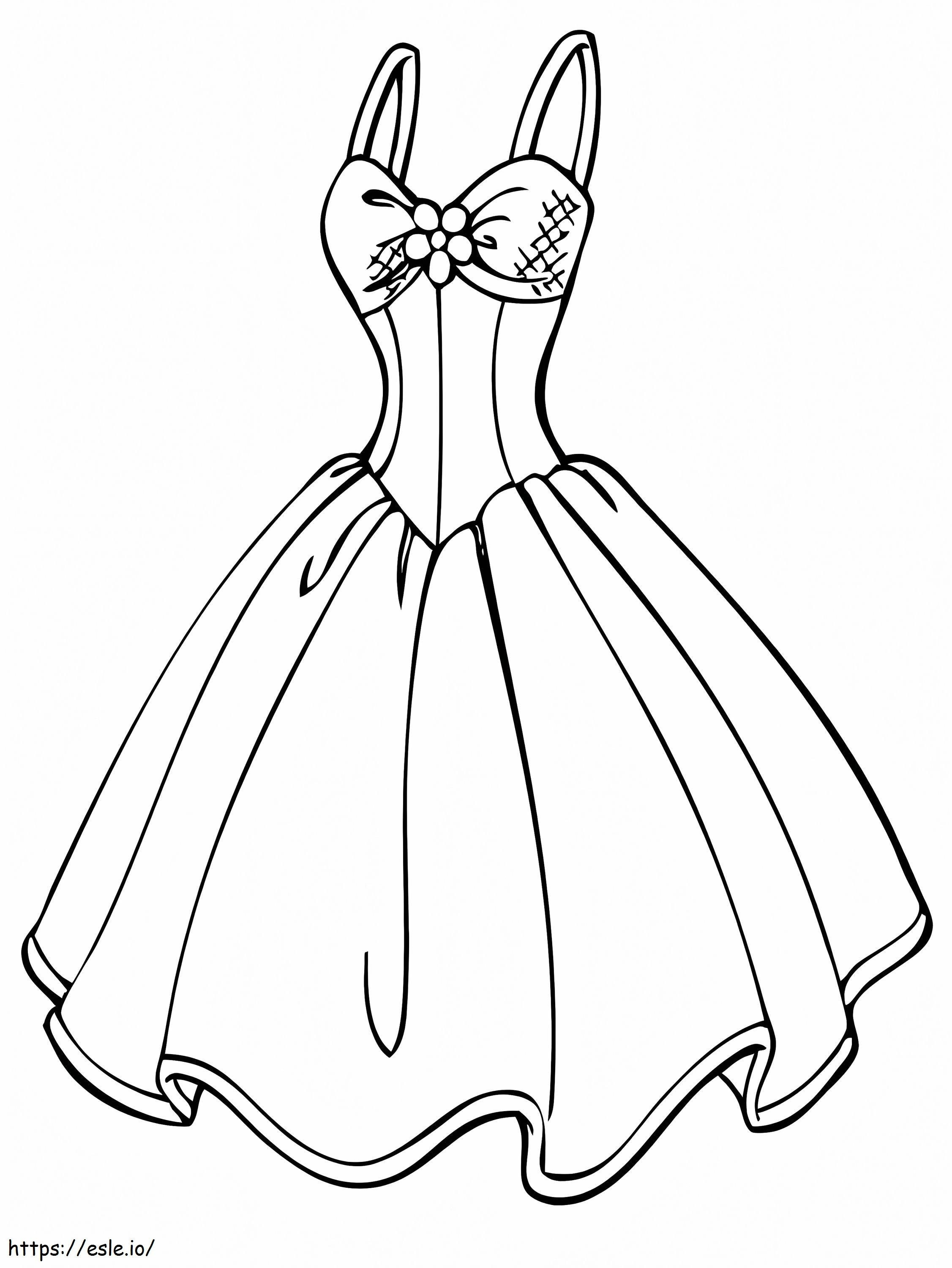 Wedding dress coloring page