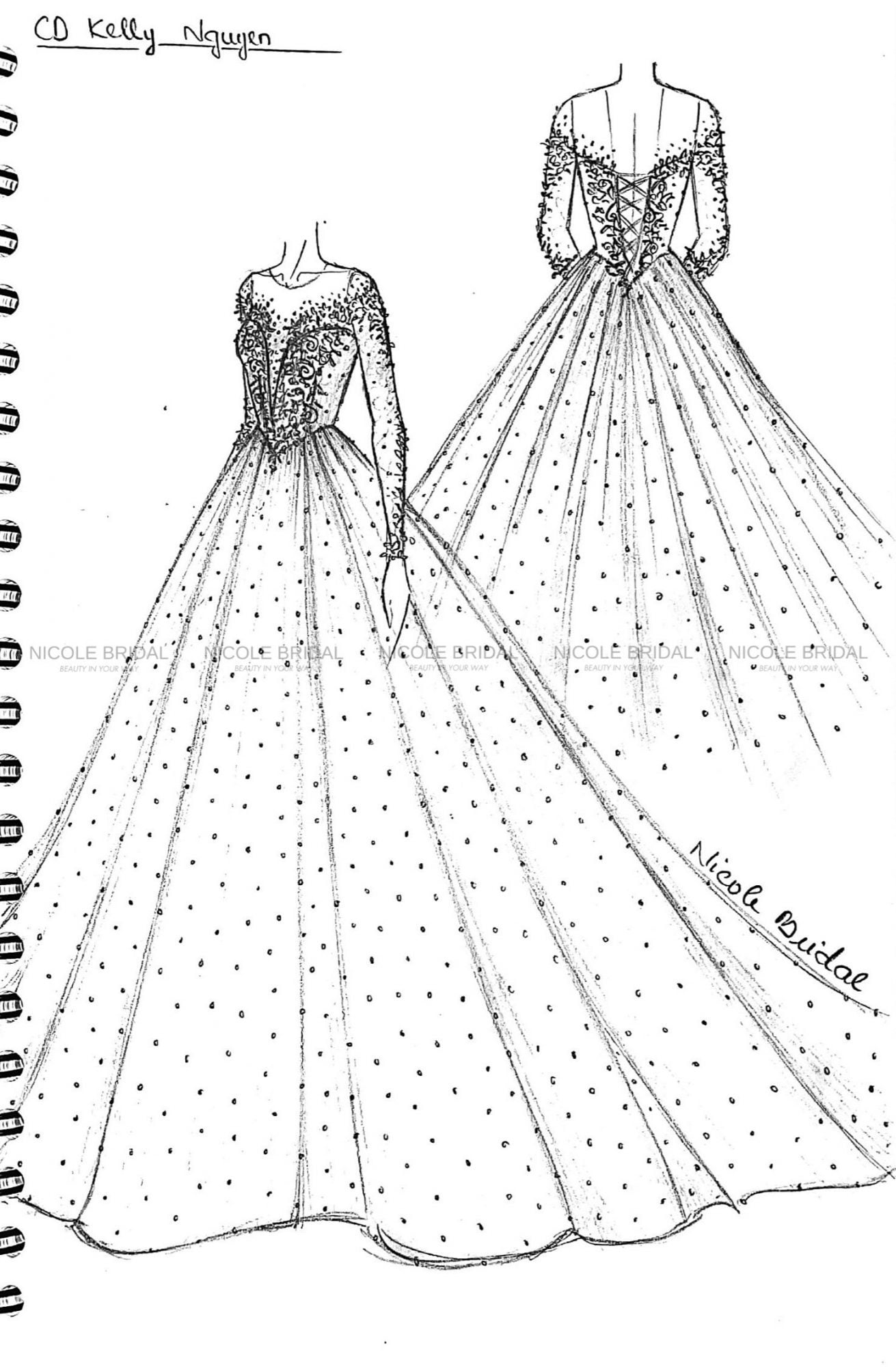 Kelly nguyen custom wedding dress