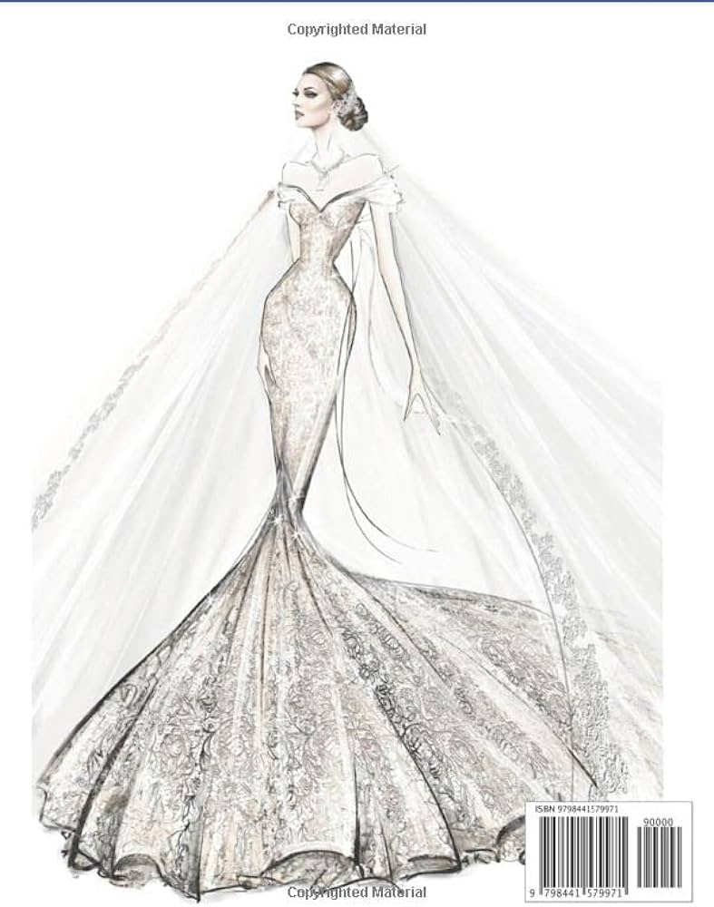 Wedding dresses coloring book wedding dresses fashion coloring book with illustrations of beautiful wedding dresses coloring pages for adults teens by smith maddy