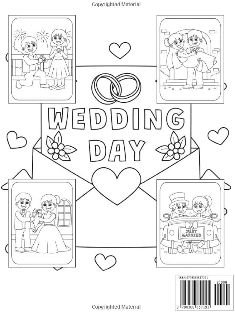 Wedding day coloring book for kids ages to kiddos color me books