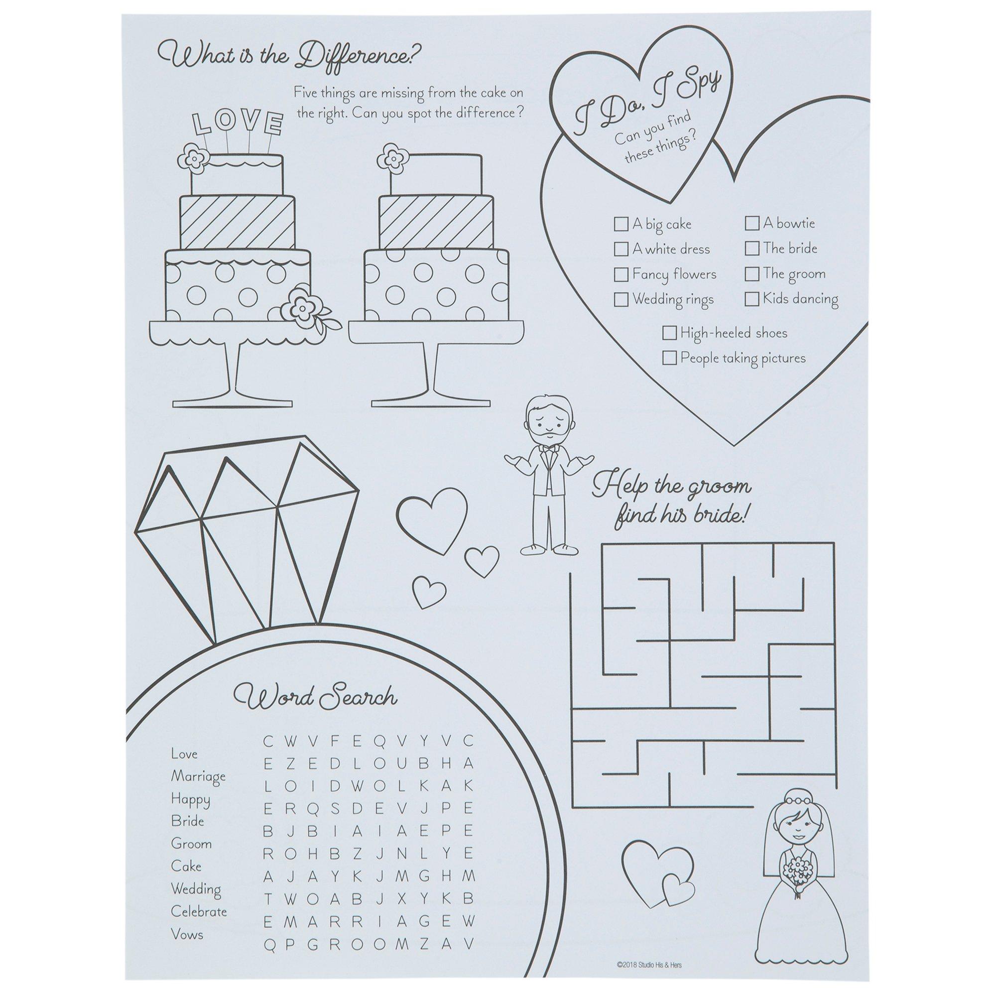 Wedding coloring sheets hobby lobby